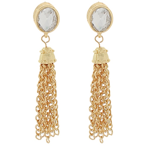Oval & Fringe Earrings - Picture 1 of 1